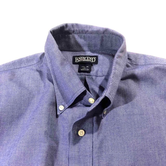 Lands End Mens LS Dress Shirt Size 17.5/36T - Picture 3 of 5